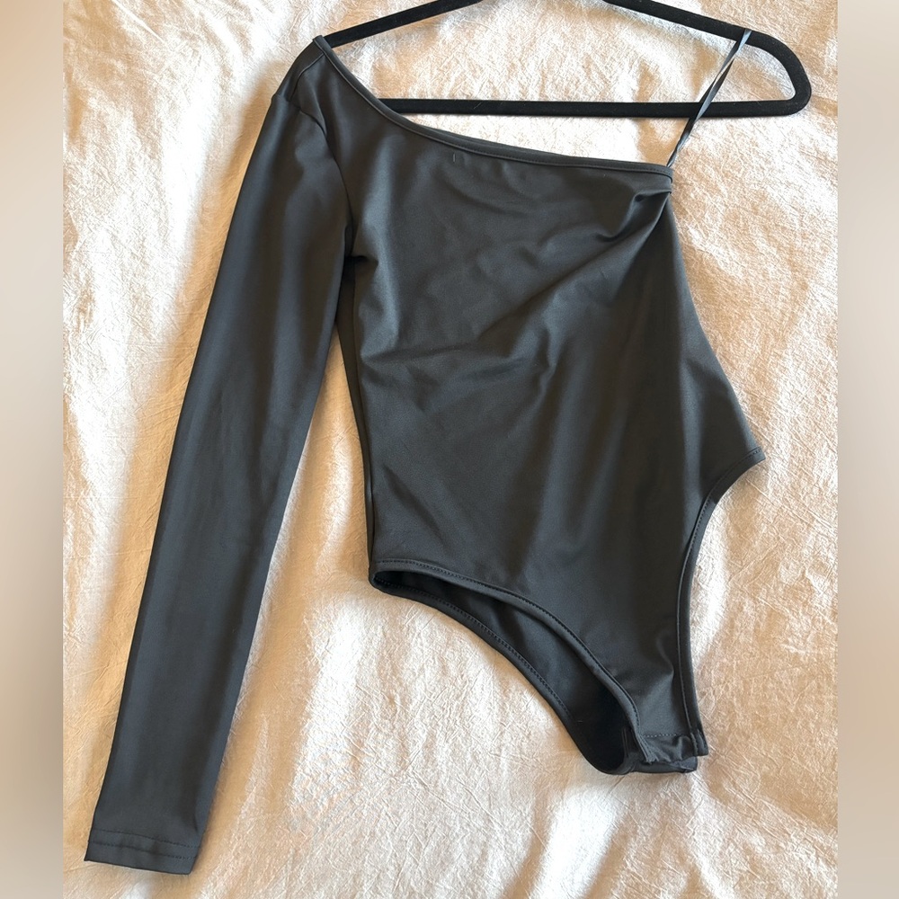 SHEIN one sleeve bodysuit